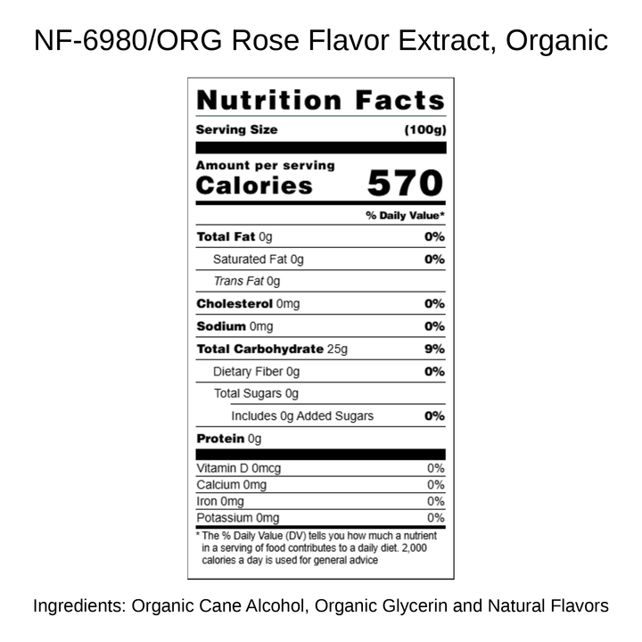 Rose Flavor Extract, Organic