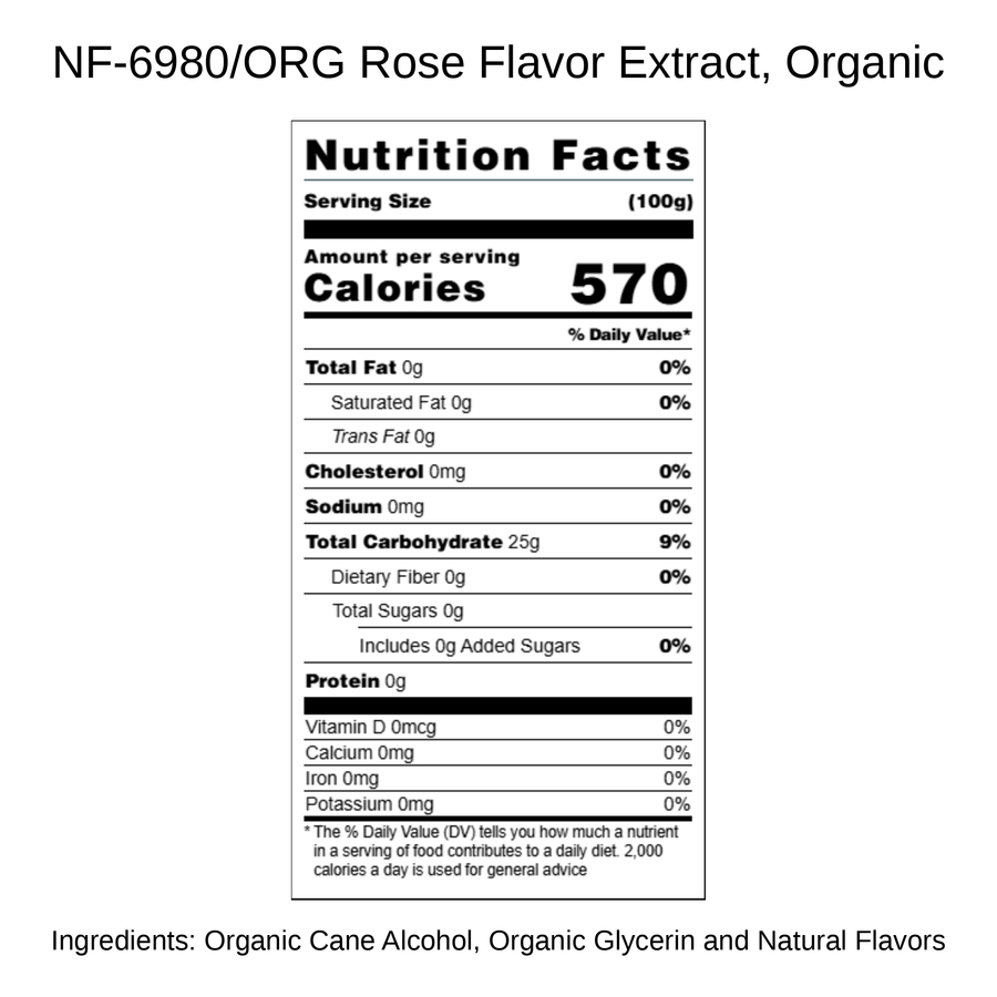 Rose Flavor Extract, Organic