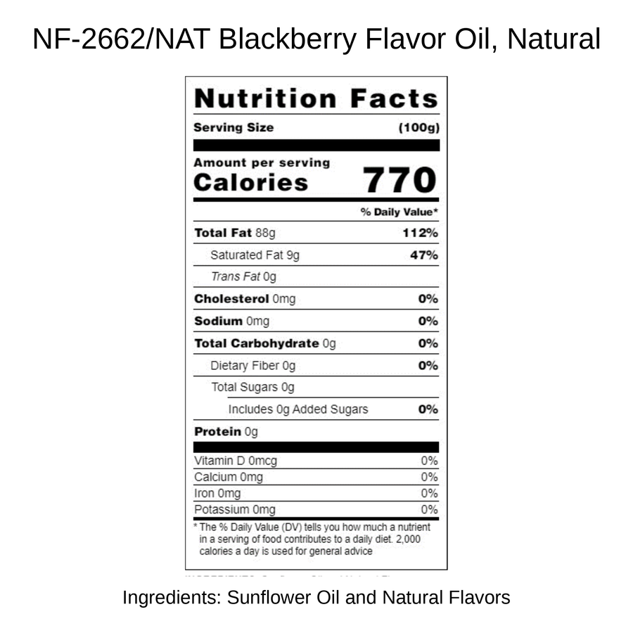 Blackberry Flavor Oil, Natural