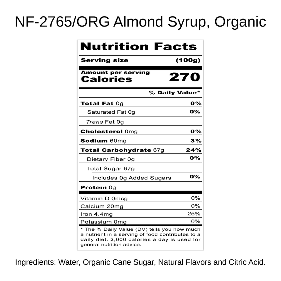 Almond Syrup, Organic