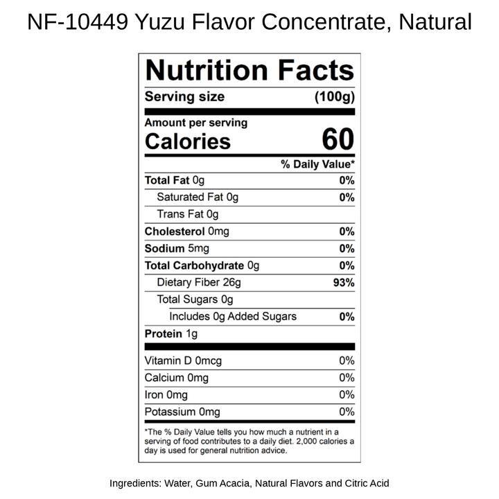 Yuzu Flavor Concentrate, Natural
