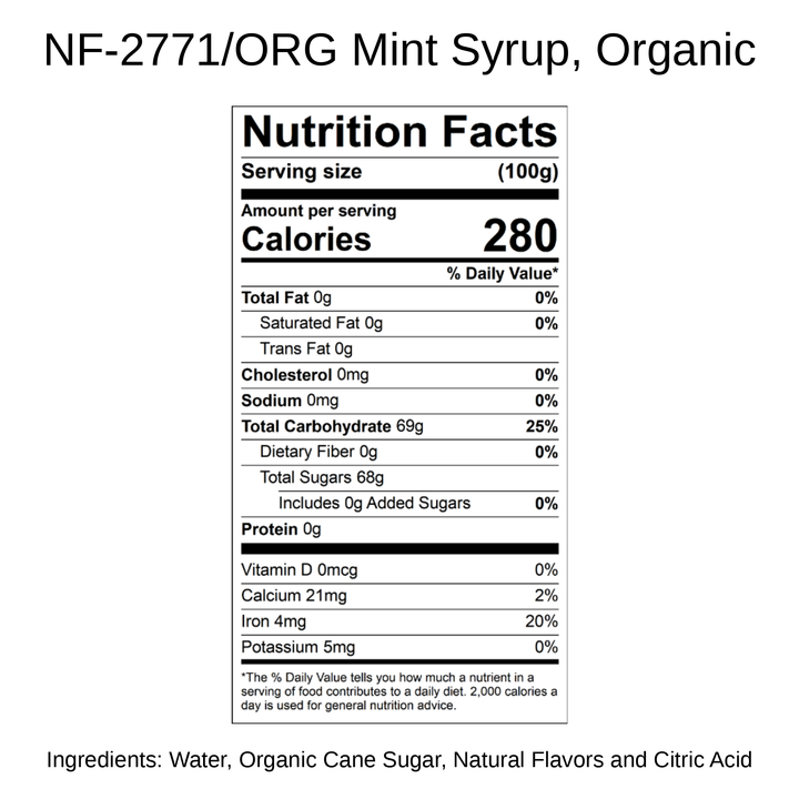 Mint Syrup, Organic