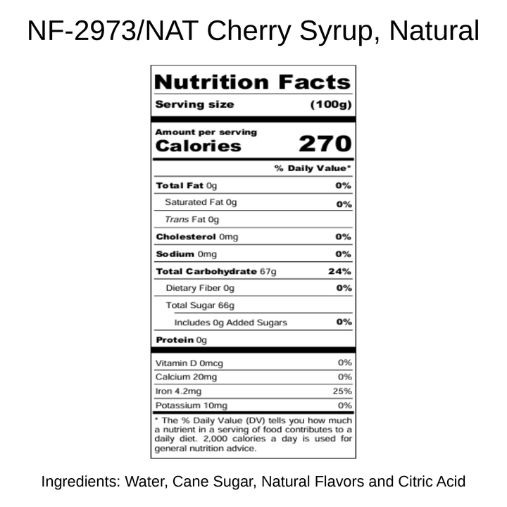 Cherry Syrup, Natural