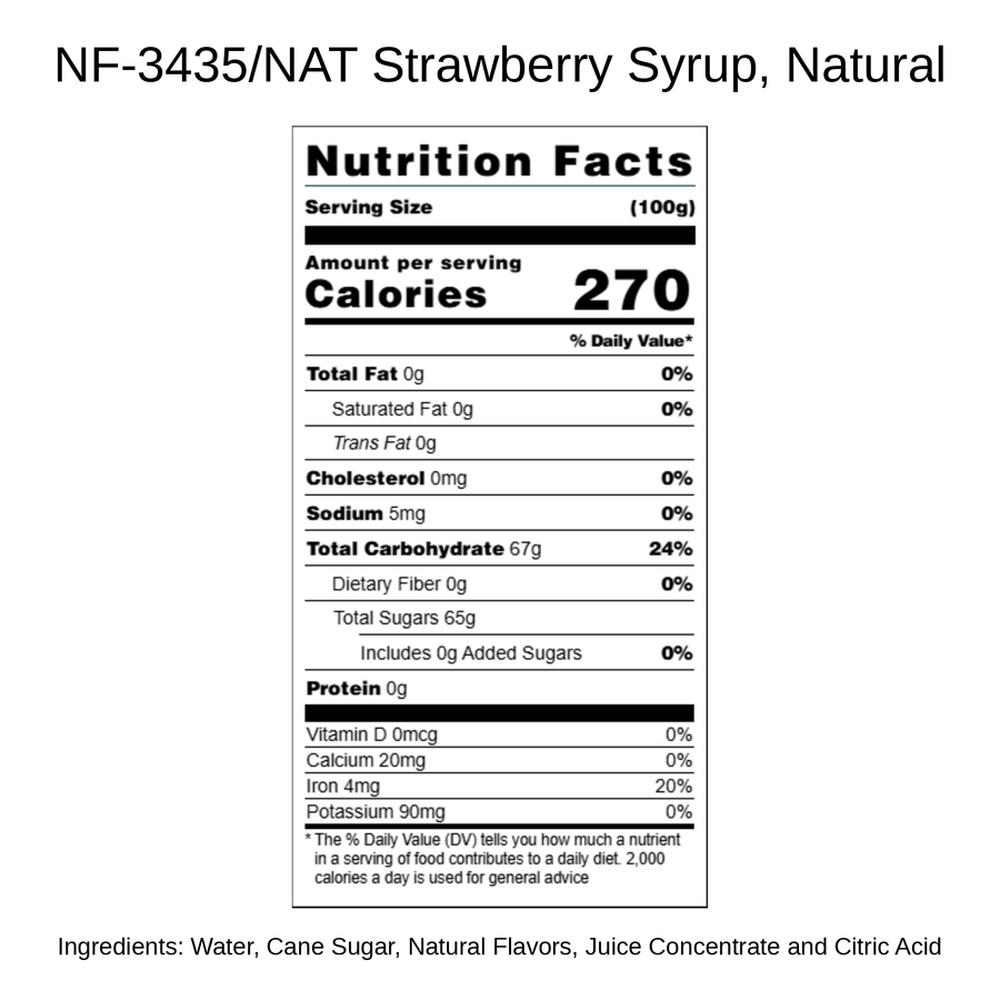 Strawberry Syrup, Natural