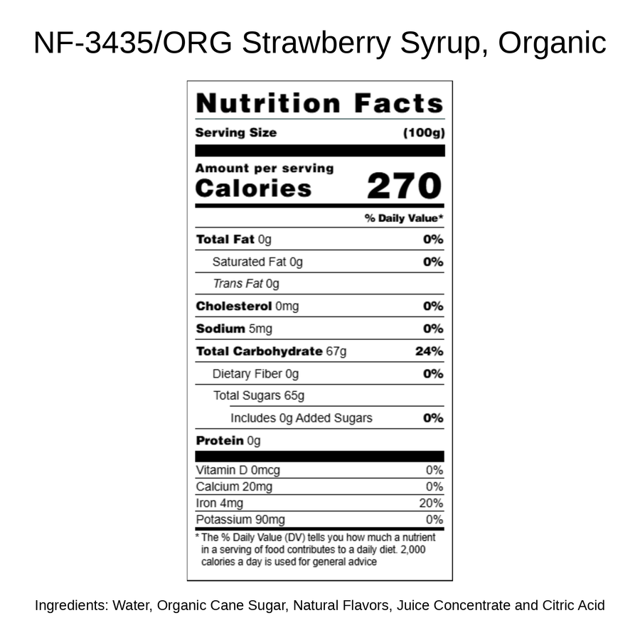 Strawberry Syrup, Organic