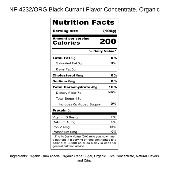 Black Currant Flavor Concentrate, Organic