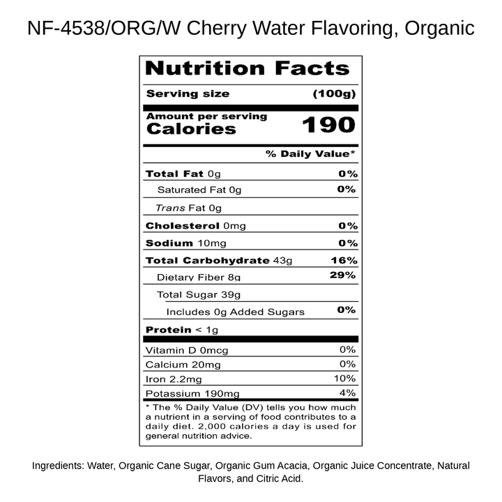 Cherry Water Flavoring, Organic