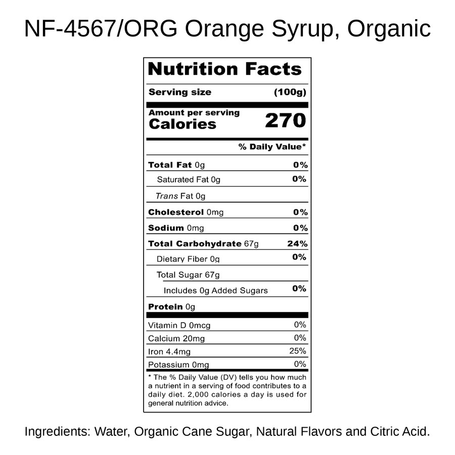 Orange Syrup, Organic