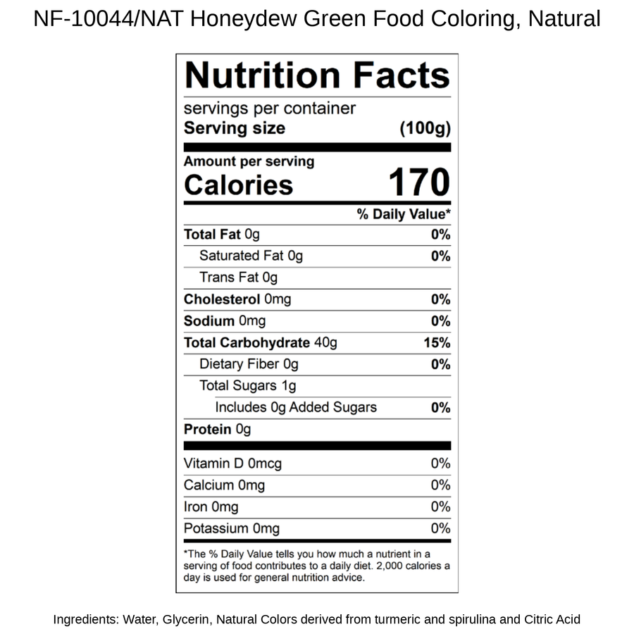 Honeydew Green Food Coloring, Natural