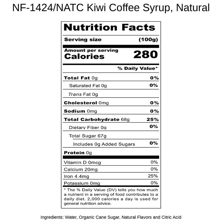 Kiwi Italian Soda Syrup, Natural