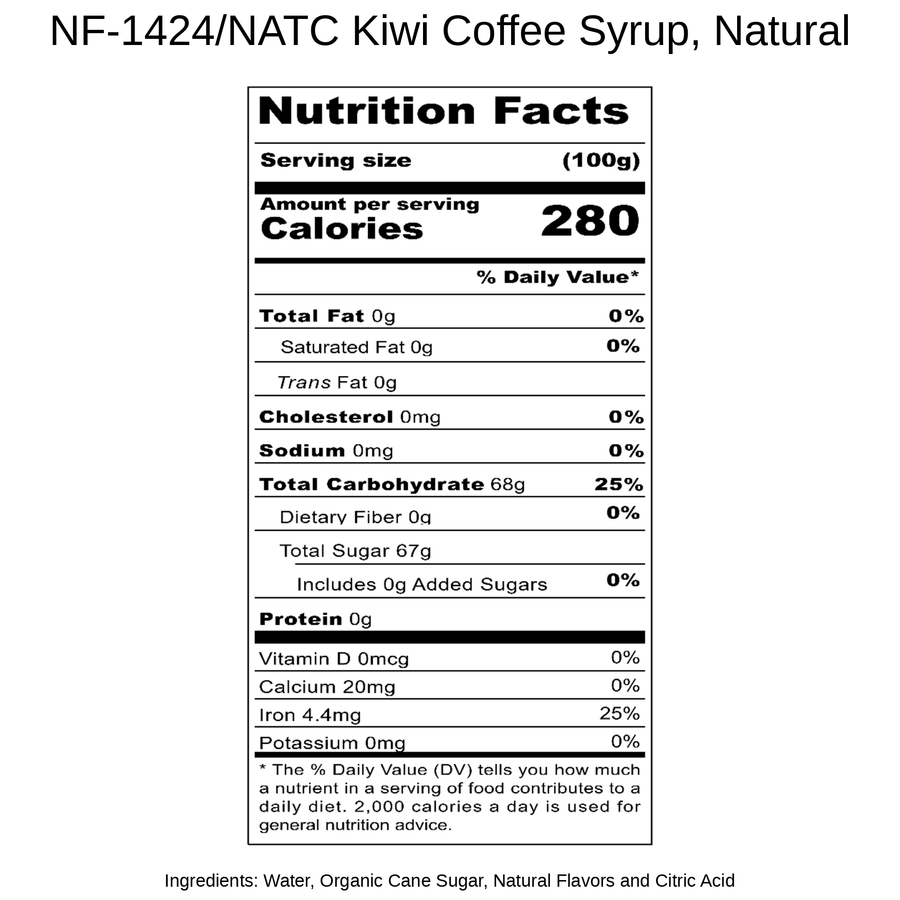 Kiwi Italian Soda Syrup, Natural