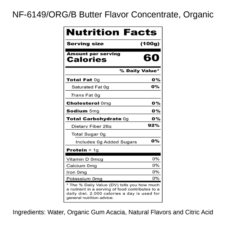 Butter Flavor Concentrate, Organic