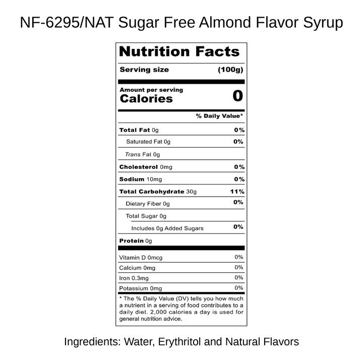 Sugar Free Almond Flavor Syrup