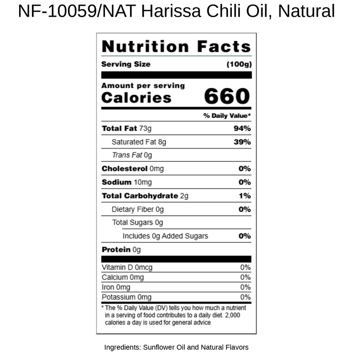 Harissa Chili Oil, Natural