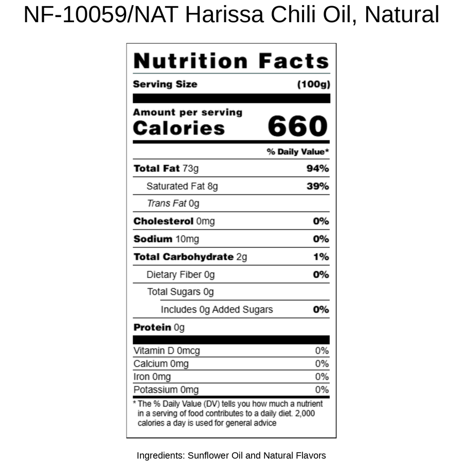 Harissa Chili Oil, Natural