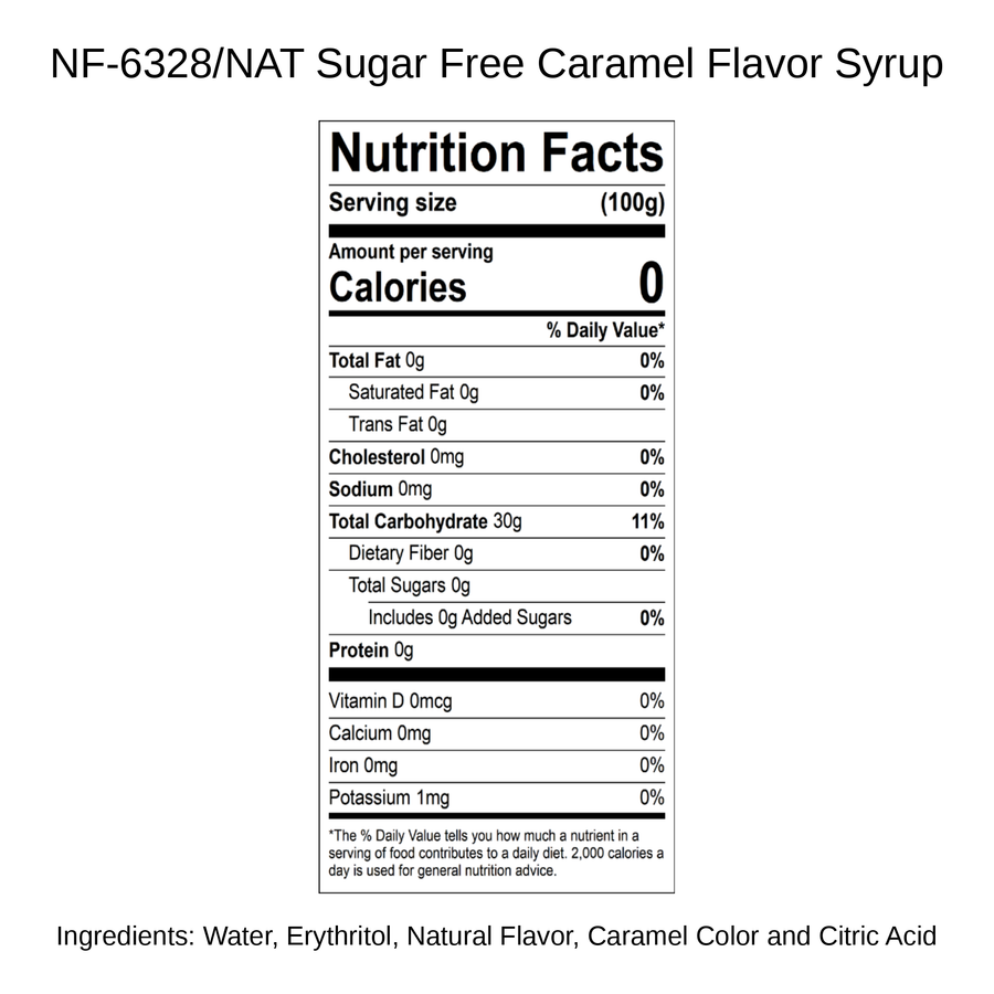Sugar Free Caramel Flavor Syrup