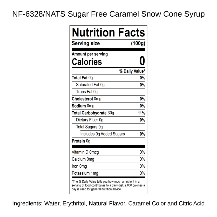 Sugar Free Caramel Snow Cone Syrup