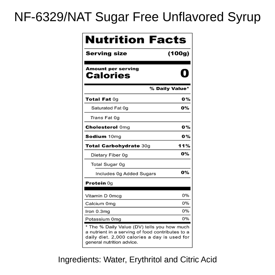 Sugar Free Unflavored Syrup