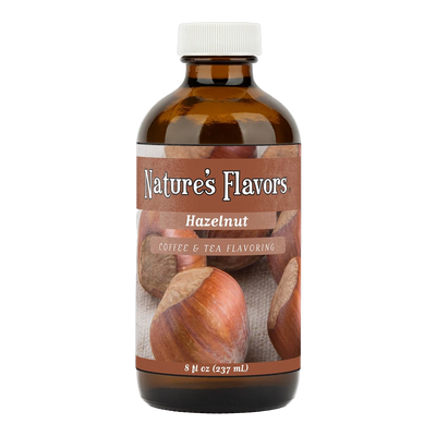 Hazelnut Coffee and Tea Flavoring, 8 oz bottle